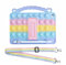 XZC Push Pop Fidget Case for iPad Mini 1/2/3 Kids Stylish Soft Release Stress Shockproof Tablet Cover with Pencil Holder Hand Strap Carrying Strap Kickstand (iPad Mini 1/2/3)