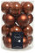 Decoris Weihnachtskugeln Glas 6cm x 20 Stück Christbaumkugeln terrabraun