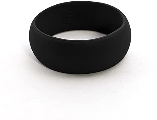 AERA Silicone Wedding Ring Band for Men - Thin, Breathable, Classic Design Rubber Ring