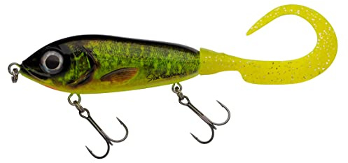 Abu Garcia Svartzonker McMy Tail Jerkbait - klares, schlagfestes ABS, umweltfreundlich beschwert, realistischer 3D-Effekt, entwickelt in Schweden für das Süß- und Salzwasserfischen, 17cm & 20cm Farben