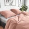 Wolkenfeld Bettwäsche 155x220 Baumwolle Rosa - Atmungsaktiv - 1x Bettbezug 155x220 + 1x Kissenbezug 80x80 - Weiss