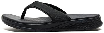 Skechers Herren GO CONSISTENT Sandale, Schwarz Textil/Synthetik, 43 EU, Schwarz Textil Synthetik, 44 EU