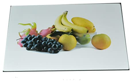 (20cm x 30cm) Tabla de cortar de vidrio, diseño de frutero, tabla de cocina universal
