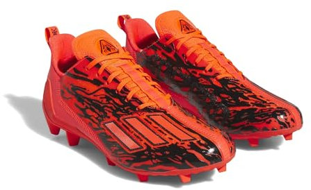 adidas Adizero 12.0 Poison - Tacos de fútbol para hombre, Rojo solar/negro/rojo solar, 14