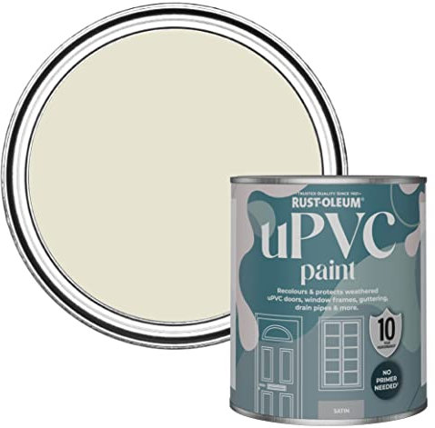 Rust-Oleum Beige uPVC Door and Window Paint In Satin Finish - Oyster 750ml