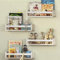 NATURE SUPPLIES Kinderzimmerregale, 41,7 cm, Massivholz, für Bücher, Spielzeug, Dekoration, Wand-Bücherregal, Hängeregal, weiß getüncht (Whitewashed), 4er-Set