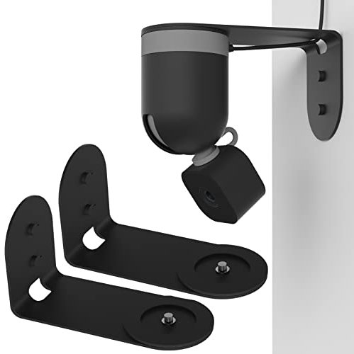 Zwolf Metal Wall Mount for Blink Mini Pan Tilt Camera, Provide Better Viewing Angles for Blink Mini Pan Tilt Mount (Black/Pack of 2)