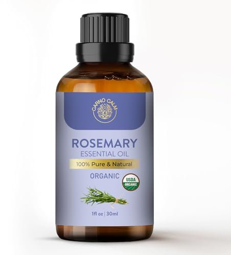 Carno Calm Rosemary Essential Oil | Rosemary Oil for Hair Growth Dry Damaged Hair Candles | Use in Aromatherapy Diffuser | Vegan 100% Pure | 1 fl oz
