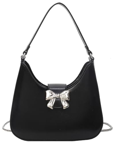 TIAASTAP kleine Handtasche für Teenager Mädchen Tote Bag Aesthetic Shoulder Bag Women Coole Sachen für Teenager Hobo Bag Vintage y2k Tasche Halbmond Schultertasche mit Kette Moon Bag