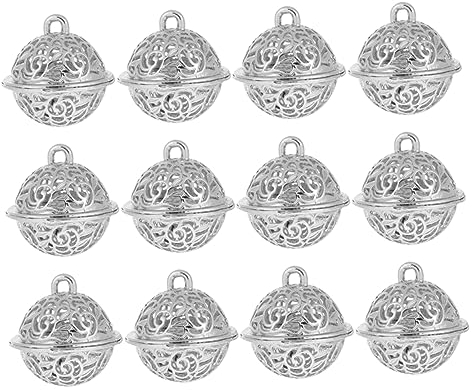 MAGICLULU 24 Stk selbstgemachte Glocke weihnachtsdeko Christbaum anhänger ferienhaus Dekoration Kragenglocken Wohnkultur Christbaumschmuck Weihnachtsglockenanhänger Schrankdekoration Fenster