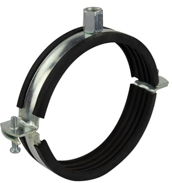Rohrschelle Gelenkrohrschelle Rohrbefestigung Rohrhalterung Schallschutzeinlage 108-110 mm 25 Stück