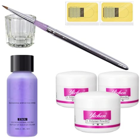 Kit para Uñas Completo Decoración Uñas Porcelana para Uñas Kit Blanco Rosa Transparente