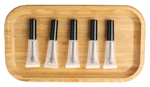 COSIDEA 10 x weiche leere Mascara-Röhrchen zum Ausdrücken in Reisegröße, Eyeliner-Schlauch, Wimpernserum-Applikator für Rizinusöl-Flaschen, Transparent, 50 pcs, Minimalistisch