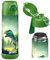 Jarlson® MALI Botella de agua para niños, termo de acero inoxidable, sin BPA, a prueba de fugas, botella para niños con tapa, botella para escuela, guardería (verde dinosaurio, 500 ml)