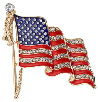 Broche drapeau américain, broche drapeau américain, broche drapeau américain, broche drapeau américain, broche en strass étincelants pour femmes, chapeaux, sacs à dos, vêtements, insigne patriotique