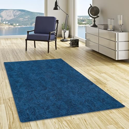 Snapstyle Hochflor Langflor Teppich Frieda Blau - Moderner 3D-Optik, Verschiedene Größen und Farben, Perfekt für Wohnzimmer, Schlafzimmer und Büro - Weich, Langlebig und Pflegeleicht