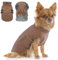 Hjumarayan Hundemantel für Kleine Hunde, Wattierend Wintermantel Mantel Hund mit Geschirr Offnung, Jacken Gefüttert für Malteser, Kleiner Mops, Shih Tzu, Mini Dackel (Braun S)