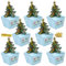 CAREDGO Geschenkboxen Weihnachten, 24 Stück Blaue Weihnachtsgeschenkbox 8 * 6.5 * 6cm, Schachtel für Süßigkeiten und Pralinen