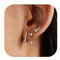 Morfetto 3 Paar Ohrringe Silber 925 Set für Damen Hypoallergene Kleine Ohrstecker 14 Karat Vergoldet Flatback Ohrstecker Creolen Silber Knorpel Ohrringe Set Silber-CZ-Reifen