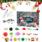 Katzen-Adventskalender 2024, 24 Tage, Katzenspielzeug, Countdown-Kalender, Weihnachtsspielzeug, 24 Stück Katzenfeder-Teaser und Kugelglocken, Weihnachts-Countdown-Geschenke für Katzenliebhaber (A)