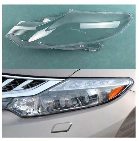 YBDFCBF Kompatibel for Nissan Murano 2009-2014 Auto Zubehör Scheinwerfer Abdeckung Transparent Lampenschirm Scheinwerfer Shell Objektiv(Left)