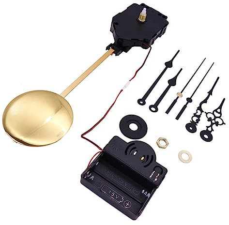 Uonlytech Replacement Wall Clock Mechanism Sweep Pendulum Movement Kit 2 Styles Hands for Clock Repair