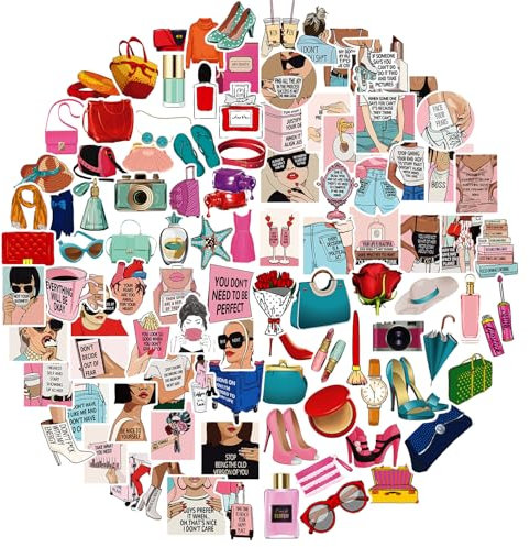 100 Lady Anime Aufkleber, Wasserfeste Vinyl Stickers für DIY Dekoration, Graffiti Style Decals für Motorräder Laptop Fahrrad Skateboard Snowboard Gepäck Aufkleber MacBook iPad