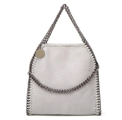 WJIAYAO Umhängetasche für Frauen Damen-Tasche, Handtaschen, Umhängetaschen, Kettentaschen, weiche, modische Schultertaschen for Damen(Gray)
