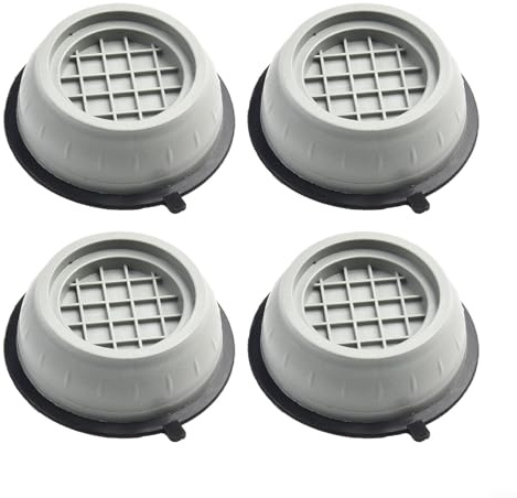 Anti Vibration Rubber Pads for Washing Machine Legs - 4 Pack Washer Dryer Support Feet Noise Reduction Floor Protectors Fit (8.5cm Bottom Diameter)