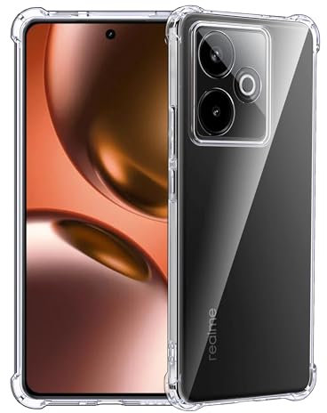 FDHYFGDY Funda para Realme GT 7/Realme GT 7T, Carcasa Protectora Transparente de Silicona a Prueba de Golpes, Funda Delgada y Suave de TPU