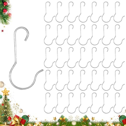 QIZHIQIAMY Aufhänger für Weihnachtskugeln, 100 PCS Christbaumkugel Aufhänger, Weihnachtskugel Haken, Christbaumkugeln Haken, Kugelaufhänger für Weihnachtsbäume, Girlanden, Weihnachtskugeln (H)