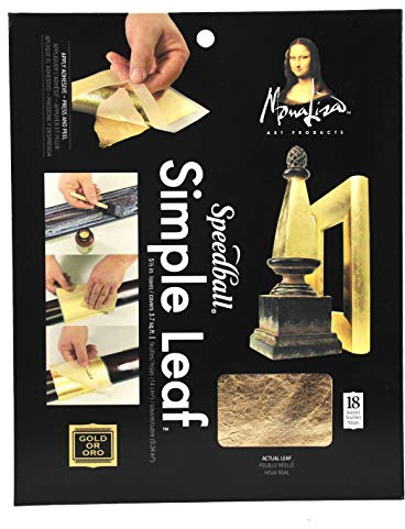 Speedball Art Products Mona Lisa Einfache Leaf Metall Blatt 14 x 14 18 kg Gold