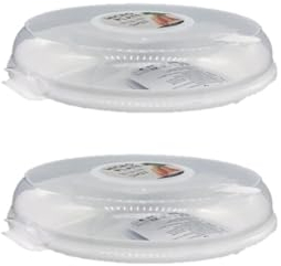 Mikrowellen Teller mit Deckel 23 cm Farbe weiss