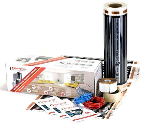 10m2 Underfloor Heating Film KIT 220W/sqm, Film Width 100cm for Heating Floor, Under Laminate & Wood