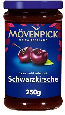 Mövenpick Gourmet-Frühstück Schwarzkirsche, hochwertiger Premiumaufstrich Fruchtaufstrich, 250 g