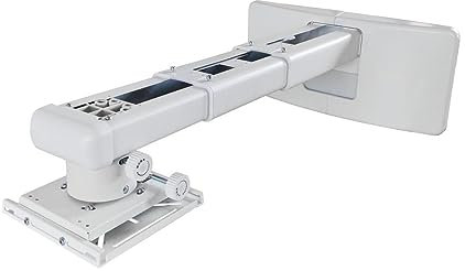 Optoma OWM3000 Dual Stud Ultra Short Throw Universal Wall Mount in White with Telescoping Arm