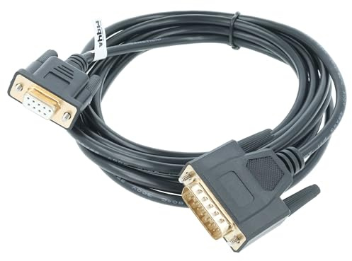 vhbw Programmierkabel RS-232 kompatibel mit Siemens Simatic OP25 | OP17, OP15, OP35, OP27 Computer & Peripheriegeräte - Seriell Adapter, 300 cm Schwarz