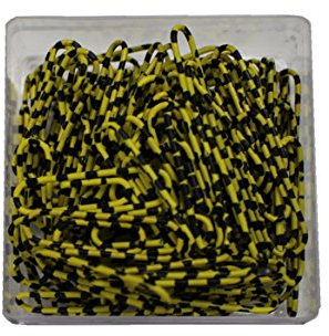 ALCO-Albert 2256-13 - Briefklammern ZEBRA 26 mm, Dose à 100 Stück, gelb/schwarz