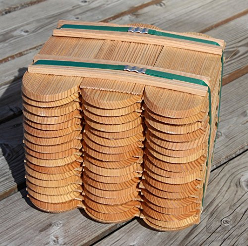 100 Stück Lärchen-Rundschindeln 30x8cm, gespalten, gefast