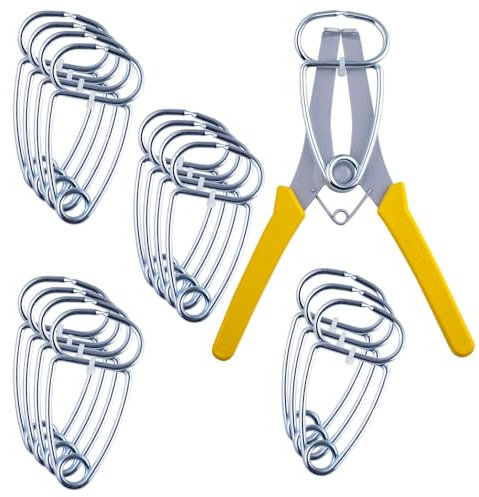 Feiyang Gehrungsfederzange und 16 Gehrungsklemmen für Holzverkleidungen, Formteile, Bilderrahmen, Holzbearbeitung