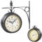 St. Leonhard Nostalgieuhr: Zweiseitige Retro-Bahnhofsuhr mit Temperaturanzeige und 12 Vogelrufen (Doppelseitige Bahnhofsuhr, zweiseitige Uhr, doppelseitig)