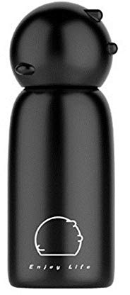 SAGIUSDM Meng Pig Creative Mascot Stainless Steel Vacuum Flasks Travel Mug Portable Thermos Coffee Cups Thermo Tea Insulated Cup,Black