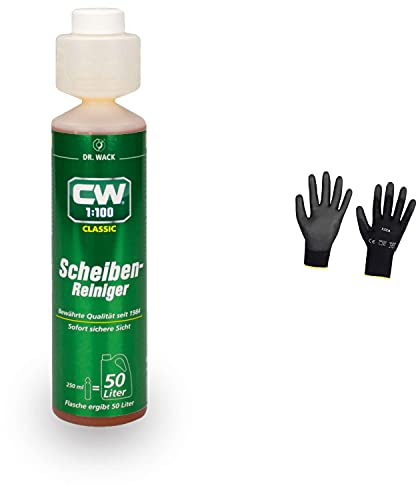 ILODA Schutzhandschuhe und Dr.Wack CW 250ml 1:100 Classic Scheibenreiniger