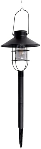 GRUNDIG Solar Gartenlampe - 21,8 x 21,8 x 64 cm - Gartenbeleuchtung - LED-Beleuchtung - Aufladen mit Solarenergie