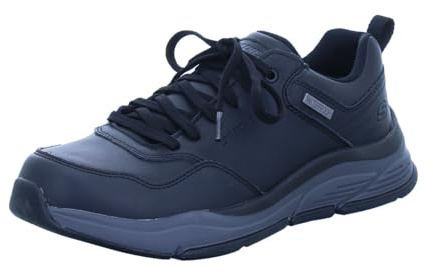 Skechers Bengao - Hombre Men's Sneakers, Black Gray Waterproof Leather, 9.5 UK