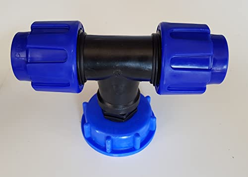 IBC-Adapter PE T-Stück zum Verbinden von Wassertanks 25-50 mm (32mm)