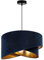 Light-Home Milan Elegant Hängelampe - Modern Deckenlampe für Wohnzimmer Schlafzimmer und Esszimmer - Designer Pendelleuchte aus Metall mit Lampenschirm aus Velours - Grant und Gold