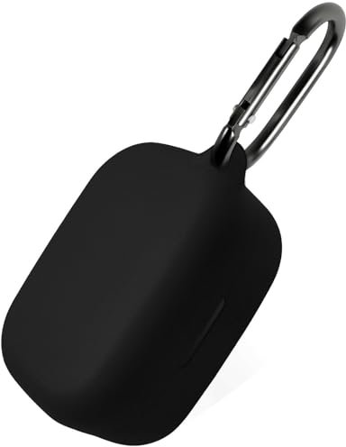Geiomoo Silicone Case Compatible with Bang Olufsen Beoplay EX, Protective Cover with Carabiner (Black)