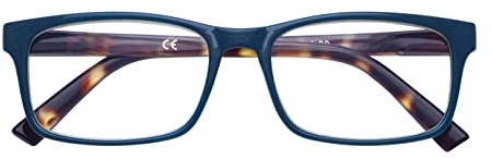 Zippo® -Lesebrille, hergestellt mit einem weichen Linienrahmen, ideal für Männer und Frauen, Diopter +2,00, blaue Farbe, Demi -Stangen