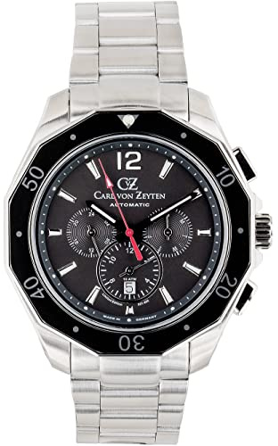 Carl von Zeyten Herren Analog Automatik Uhr mit Edelstahl Armband CVZ0079GYMS